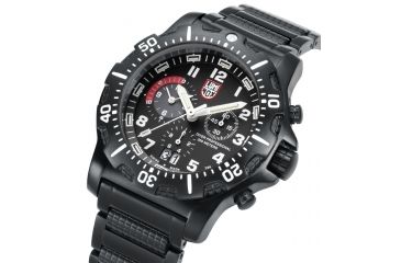 Image of LUMINOX Dive Chrono Watch w/ Black Steel Bracelet, Black/Silver, 44mm A.8362.RP