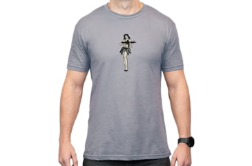 Image of Magpul Industries Hula Girl CVC Graphic T-Shirts - Men's, Stone Gray Heather Cotton/Polyester Short Sleeve, XL, MAG1117-041-XL
