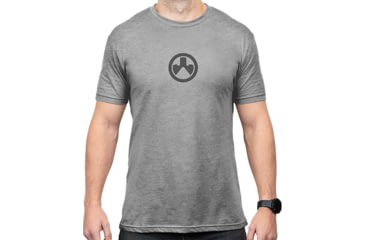 Image of Magpul MAG1115-041-2XL Icon Logo Stone Gray Heather Cotton/Polyester Short Slee
