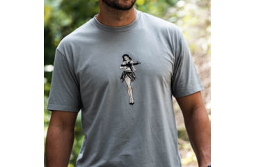 Image of Magpul MAG1117-041-S Hula Girl CVC Stone Gray Heather Cotton/Polyester Short Sl