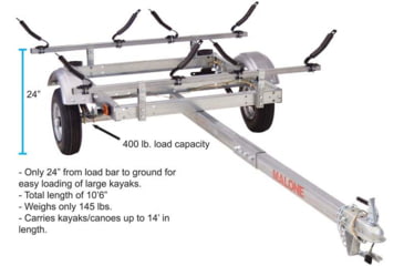 Image of Malone Auto Racks EcoLight 2 Kayak Trailer Package, 2 V-Racks, MPG586XV