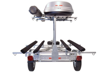 Image of Malone Auto Racks MicroSport LowBed 2 Kayak Trailer Package, 2 Sets Bunks, Cargo Box, Rod Tube, Spare Tire, MPG464-LBTB