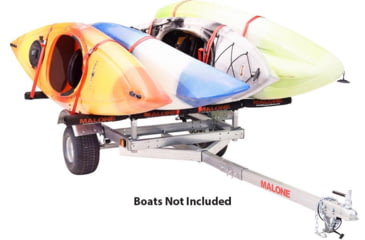 Image of Malone Auto Racks XtraLight LowMax 4 Kayak Trailer Package, 2 Stackers and 4 Sets Rack Pads, MPG596XSRP