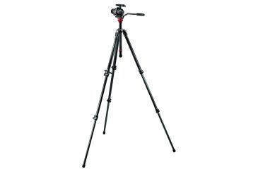 Image of Manfrotto Collections, Photomovie Series Kits - 055 Carbon Fiber Tripod w/3S Photo Movie Head 755CX3-M8Q5