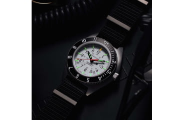 Image of Marathon Arctic Steel Navigator w/ Date Automatic Unisex Watches, 41mm, Sapphire, Nylon Defstan Strap, Black, WW194030SS-0503
