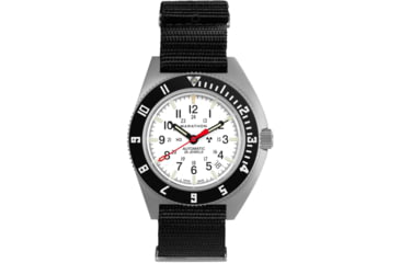 Image of Marathon Arctic Steel Navigator w/ Date Automatic Unisex Watches, 41mm, Sapphire, Nylon Defstan Strap, Black, WW194030SS-0503