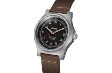 Image of Marathon JEEP SSGPQ on Leather Watch, Black, 41mm, WW194034SS-4001