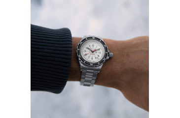 Image of Marathon Arctic Edition Large Divers Automatic Watches, NGM, Canadian Logo Bracelet, White Dial, 41mm Diameter / 14mm Thickness, WW194006-00-01-3-001-0003