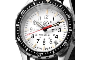 Image of Marathon Search and Rescue Medium Divers Quartz Wristwatch, Black/White Dial, WW194027SS-0530