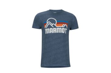 Image of Marmot Marmot Coastal Short Sleeve T-Shirt - Mens, Dark Navy Heather, Extra Large 42430-8695-XL