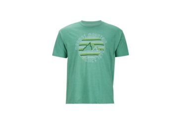 Image of Marmot Purview Short Sleeve Tee - Mens, Green Heather, Small, 43200-8551 - S