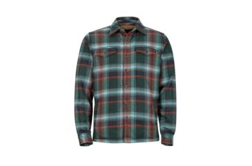 Image of Marmot Ridgefield Long Sleeve Flannel Shirt - Mens, Mallard Green, XL, 44300-4759-XL