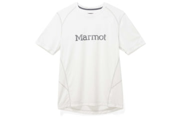 Image of Marmot Windridge Graphic Short Sleeve Tee - Mens, White, Extra Large, 41760-080-White-XL