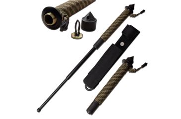 Image of Master USA PV246-260GN Telescopic Baton, 26in, Stainless Steel, 550 Paracord Wrapped Handle, Green/Black, PV246-260GN