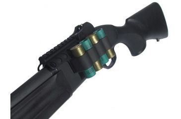 Image of Mesa Tactical SureShell Aluminum Carrier and Rail for Beretta 1301 Comp, 12-GA, Black, 4-Shell, 5.5in, 94200