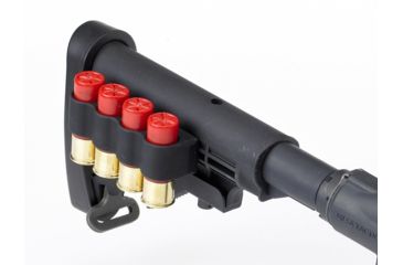 Image of Mesa Tactical SureShell Aluminum Carrier for M4 Carbine Stock, 12-GA, Right Side, Black, 4-Shell, 93340