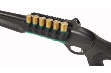 Image of Mesa Tactical SureShell Polymer Carrier and Rail, Benelli M2 Tactical, 6-Shell, 12 Gauge, 4.5 in, Black, 94940