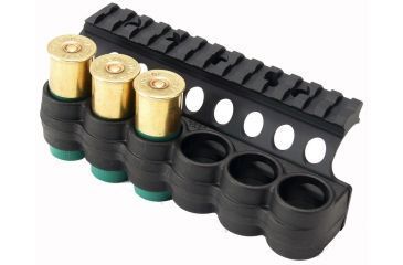 Image of Mesa Tactical SureShell Polymer Carrier and Rail for Ben M4, 12-GA, Black, 6-Shell, 5.5 in, 94930