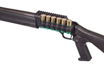 Image of Mesa Tactical SureShell Polymer Carrier and Rail, Mossberg Model 930 and Mossberg Model 940, 6-Shell, 12 Gauge, 5 in, Black, 94890