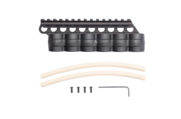 Image of Mesa Tactical SureShell Polymer Carrier and Rail, Remington V3, 6-Shell, 12 Gauge, 5.75 in, Black, 94050