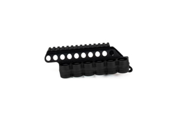 Image of Mesa Tactical SureShell Polymer Carrier and Saddle Rail for Rem 870, 12-GA, Black, 6-Shell, 5in, 94830