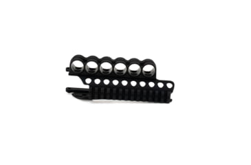 Image of Mesa Tactical SureShell Polymer Carrier and Saddle Rail for Rem 870, 12-GA, Black, 6-Shell, 5in, 94830