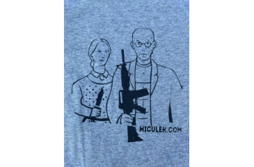 Image of Miculek American Gothic T-Shirt, 3XL, Heather Grey, TEE-AMERGOTH-3XL