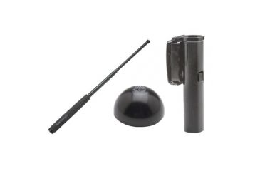 Image of Monadnock Patrol Kit 2632 w/26in Baton in Black Chrome w/Foam Grip &amp; Hindi Baton Cap, and a 360 Degree Swivel Baton Holder in BasketWeave Black 1001598