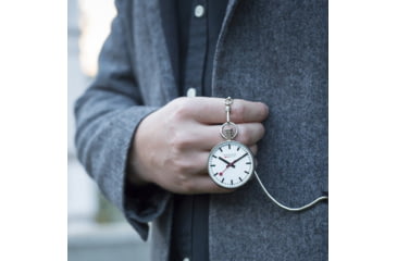 Image of Mondaine Pocket Watch, Silver, 43mm, A660.30316.11SBB