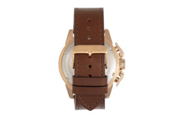 Image of Morphic M81 Series Chronograph Leather-Band Watch w/Date, Brown/Rose Gold - Mens, MPH8104