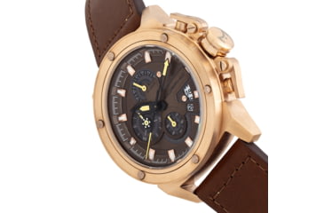 Image of Morphic M81 Series Chronograph Leather-Band Watch w/Date, Brown/Rose Gold - Mens, MPH8104