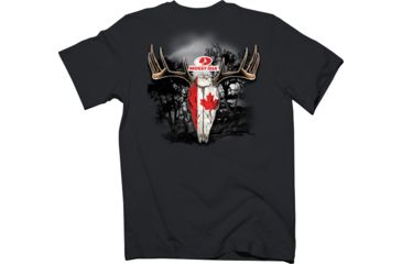 Image of Mossy Oak Men's T-shirt X-lg ''deer Skull'' Canada Flag Blk