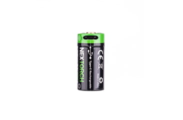 Image of Nextorch 16340 USB-C Direct Recharge Battery, Black, DC20044