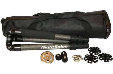Image of NightSnipe Elite Hunter Carbon Fiber Shooting Tripod, NS67 Ball Head and NightSnipe Picatinny Rail Mount Combo Kit, EHNS67-2288