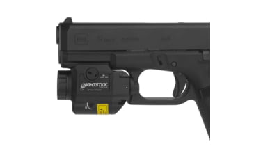 Image of Nightstick TCM-10-GL 650 Lumens Compact LED Weapon-Mounted Light w/Green Laser, CR123, White Light, Ambidextrous, Black, TCM-10-GL