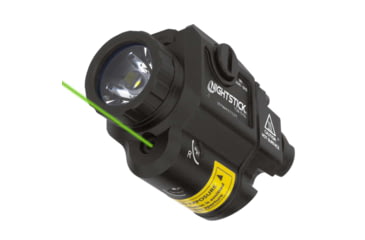 Image of Nightstick TCM-10-GL 650 Lumens Compact LED Weapon-Mounted Light w/Green Laser, CR123, White Light, Ambidextrous, Black, TCM-10-GL