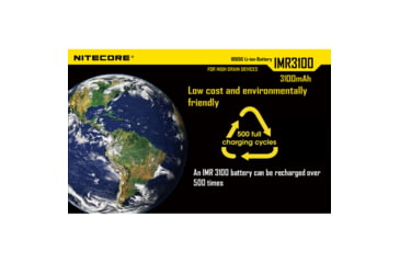 Image of Nitecore IMR18650 for TM28, Concept 1. 3100mAH, Protected, Yellow, 6952506492220