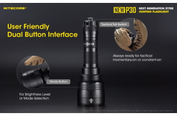 Image of Nitecore NEW P30 Hunting Kit with LumenTac Offset Mount and AC USB Adapter, Black, 6952506405879