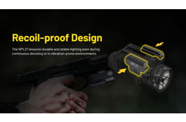 Image of Nitecore NPL27 USB-C Rechargeable 650 Lumens LED Rail Mount Weapon Light