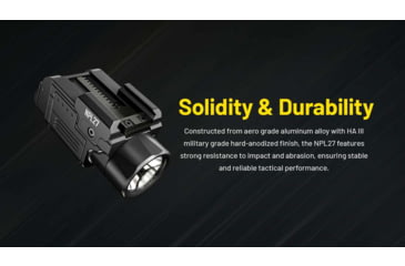 Image of Nitecore NPL27 USB-C Rechargeable 650 Lumens LED Rail Mount Weapon Light