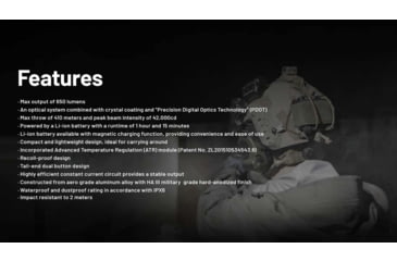 Image of Nitecore NPL27 USB-C Rechargeable 650 Lumens LED Rail Mount Weapon Light