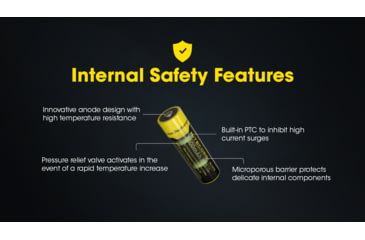 Image of Nitecore NL1410 1000mAh Rechargeable 14500 Battery, Black/Yellow, 6952506496334