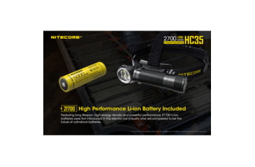 Image of Nitecore NL2150HP 21700 5000mAh 15A High Discharge Rechargeable Li-ion Battery, Yellow, 6952506405831
