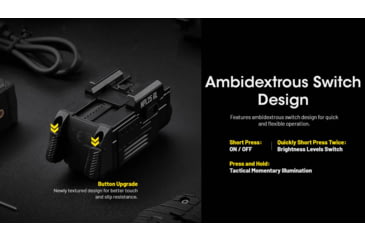 Image of Nitecore NPL25 GL 900 Lumens LED Weapon Light w/Green Laser Sight, Lithium Ion, Black, NPL25 GL