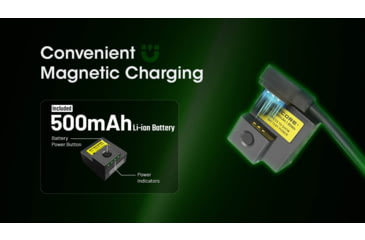 Image of Nitecore NPL25 GL 900 Lumens LED Weapon Light w/Green Laser Sight, Lithium Ion, Black, NPL25 GL