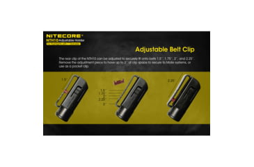 Image of Nitecore NTH10 Rigid Flashlight Adjustable Holster, 1 inch Diameter, Black, 6952506493487