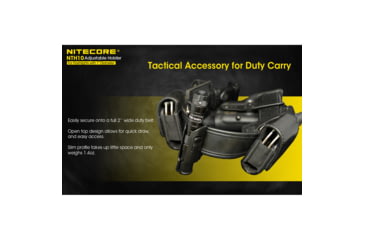 Image of Nitecore NTH10 Rigid Flashlight Adjustable Holster, 1 inch Diameter, Black, 6952506493487