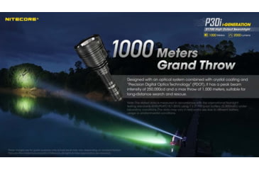 Image of Nitecore P30i 2000 Lumen 1093 Yard Long Throw Flashlight Hunting Kit, Black, 6952506406586