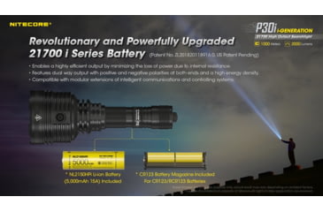 Image of Nitecore P30i 2000 Lumen 1093 Yard Long Throw Flashlight Hunting Kit, Black, 6952506466269