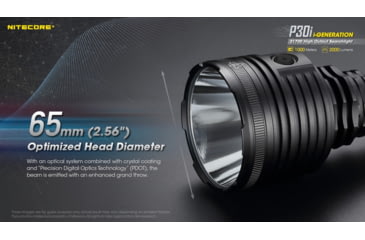 Image of Nitecore P30i 2000 Lumen 1093 Yard Long Throw Flashlight Hunting Kit, Black, 6952506466269